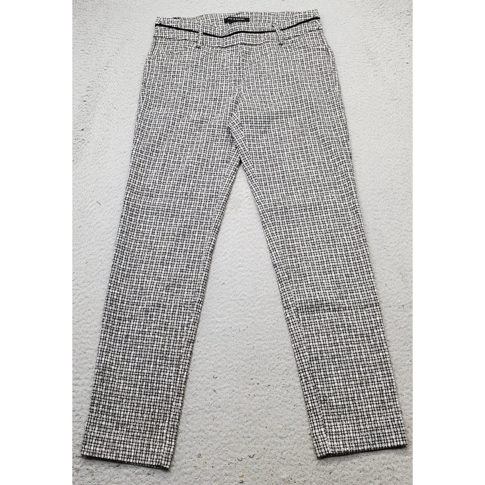 Zac & Rachel Ankle Pants Womens 8 Multi Houndstooth‎ Rayon High Waisted Pull On